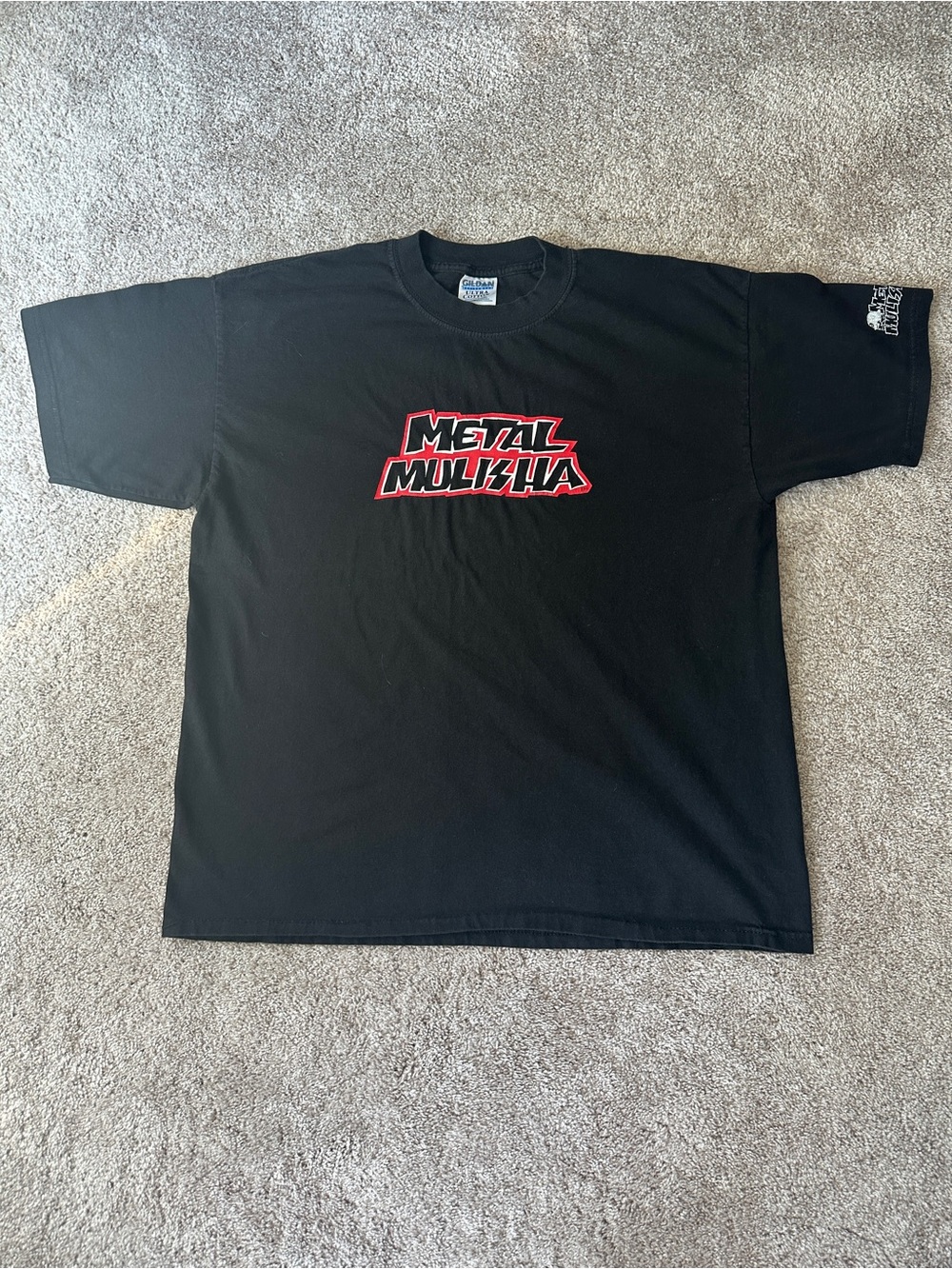 Metal Mulisha Black XL Tee with Red & White Logo - Vintage